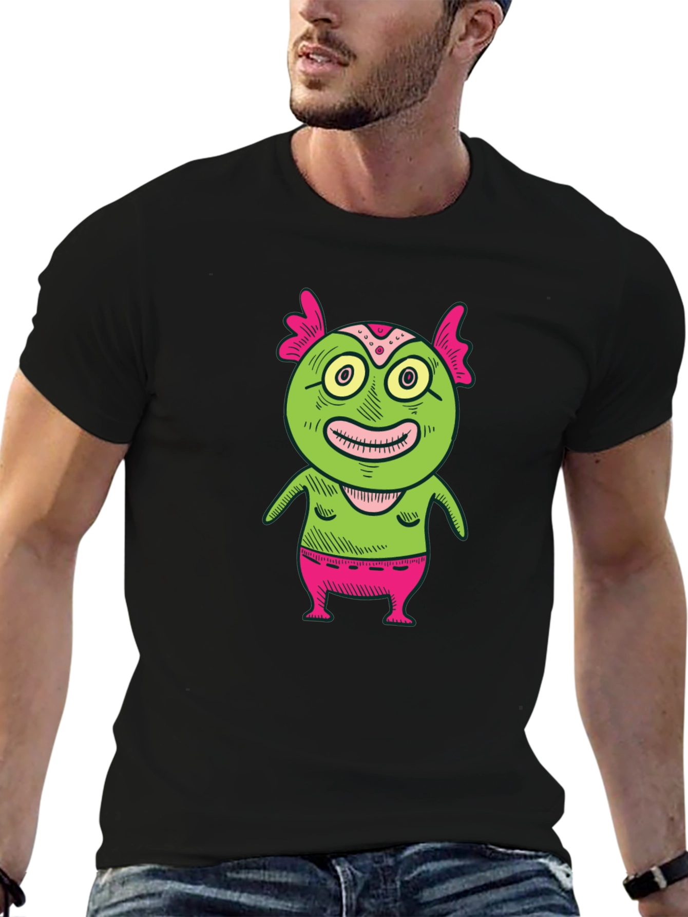 Monster Graphic Print T-Shirt