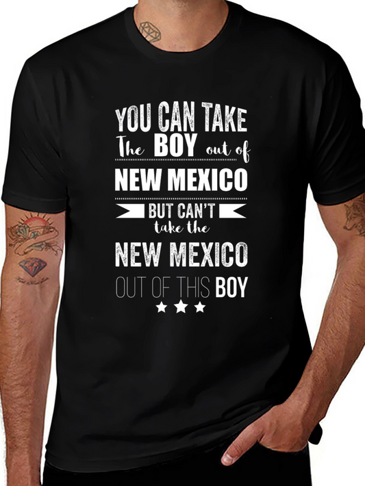 New Mexico Boy T-Shirt - Black Graphic Tee