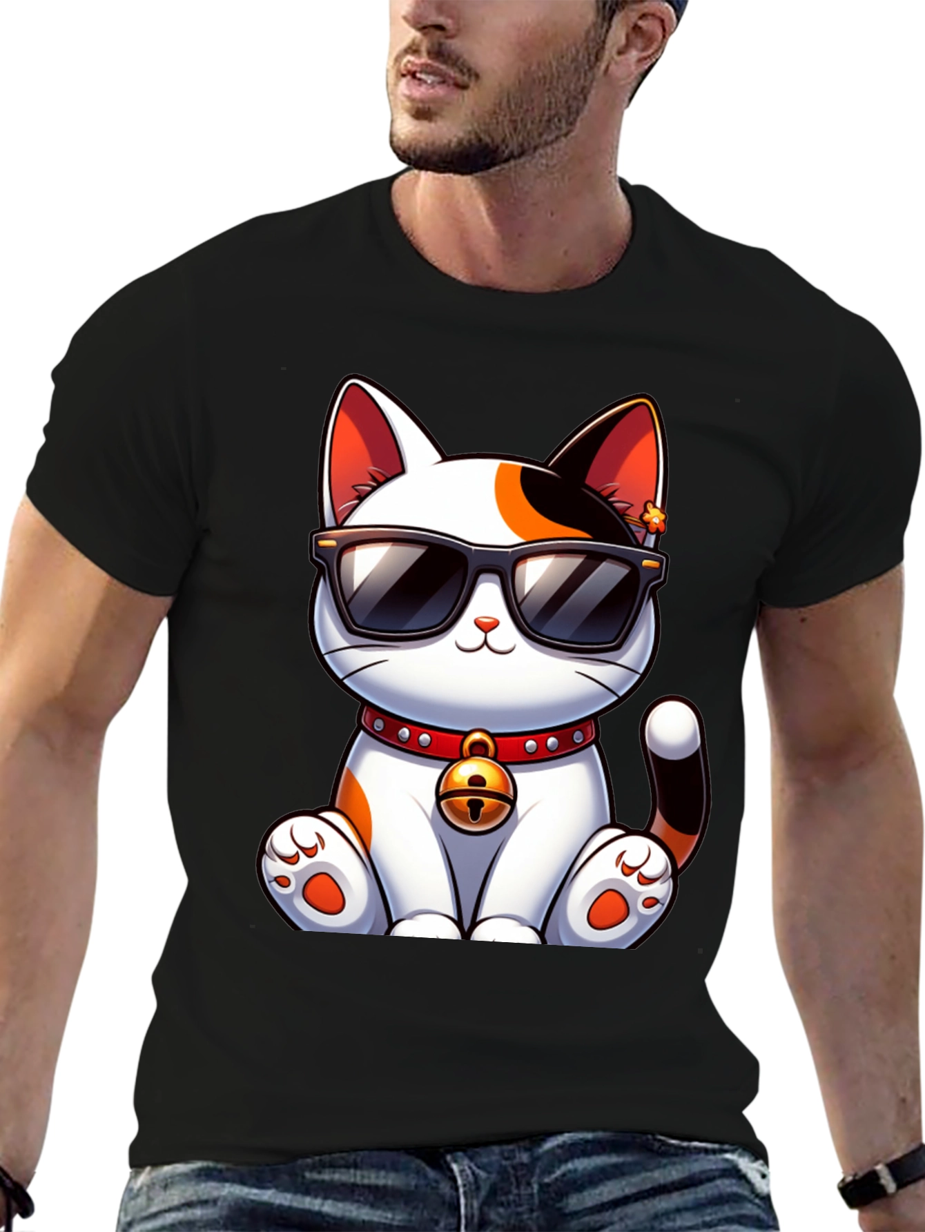 Cool Cat T-Shirt - Trendy Feline Graphic Tee