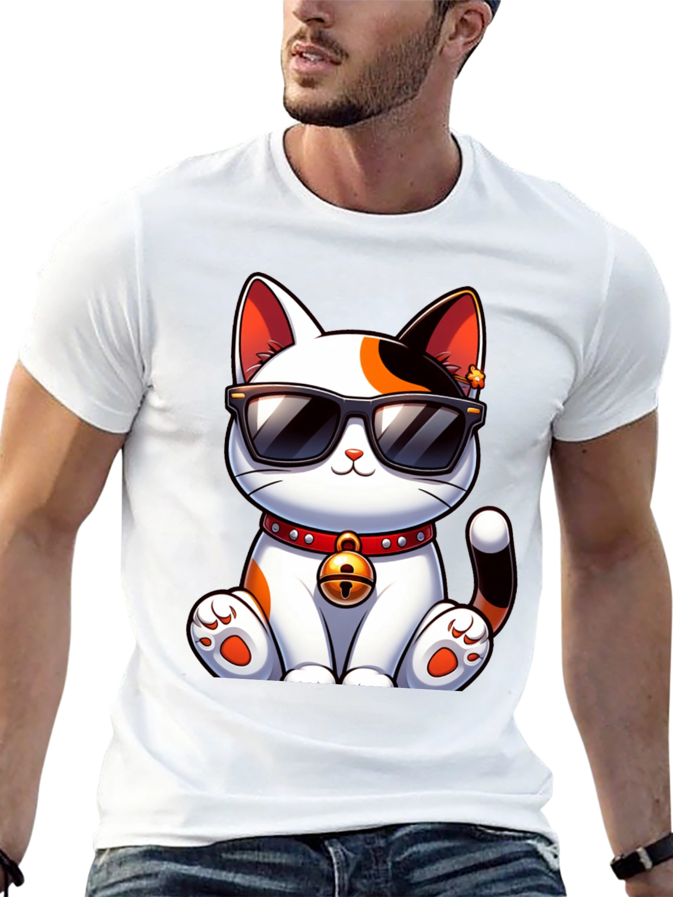 Cool Cat T-Shirt - Trendy Feline Graphic Tee