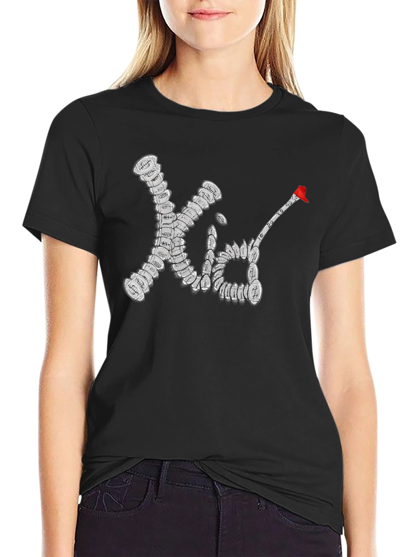 Football Kid T-Shirt - Black Cotton Tee