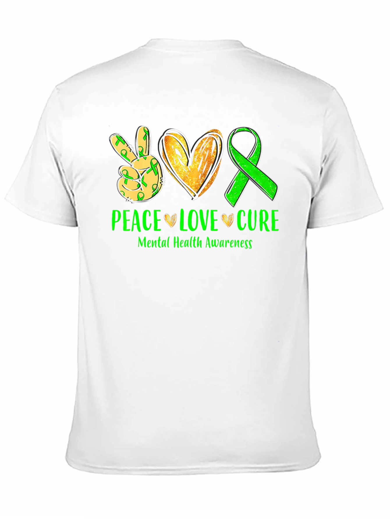 Peace Love Cure Mental Health Awareness T-Shirt