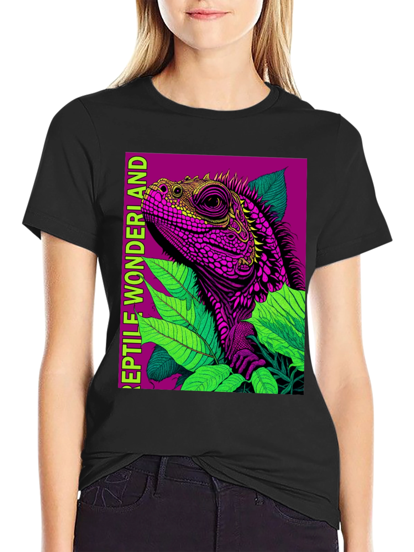 Reptile Wonderland T-Shirt: Vibrant Lizard Design