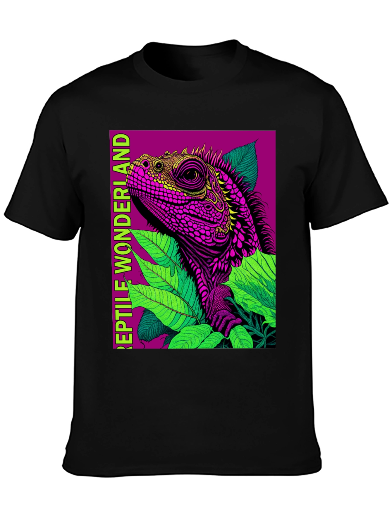 Reptile Wonderland T-Shirt: Vibrant Lizard Design