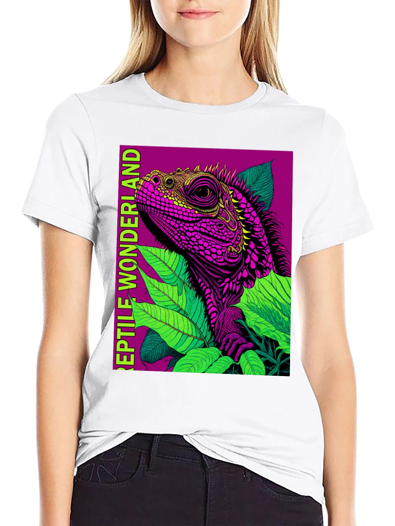 Reptile Wonderland T-Shirt: Vibrant Lizard Design