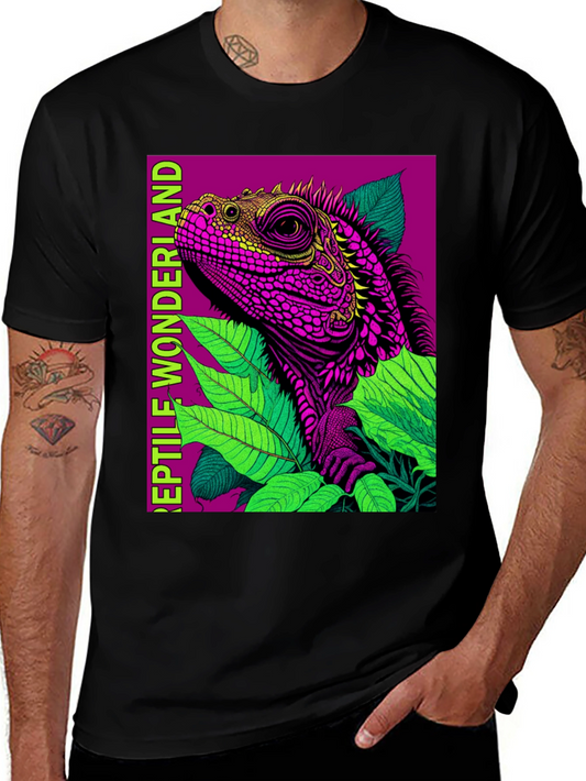 Reptile Wonderland T-Shirt: Vibrant Lizard Design