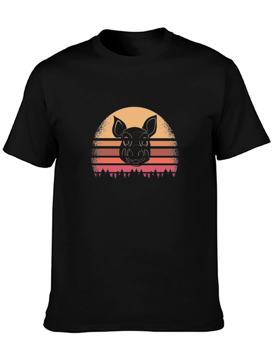 Pig Sunset Graphic Tee - Black T-Shirt