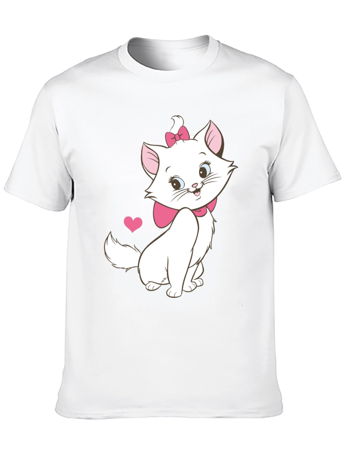 Cute Marie Cat T-Shirt - Aristocats Cartoon Tee