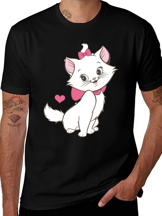 Cute Marie Cat T-Shirt - Aristocats Cartoon Tee