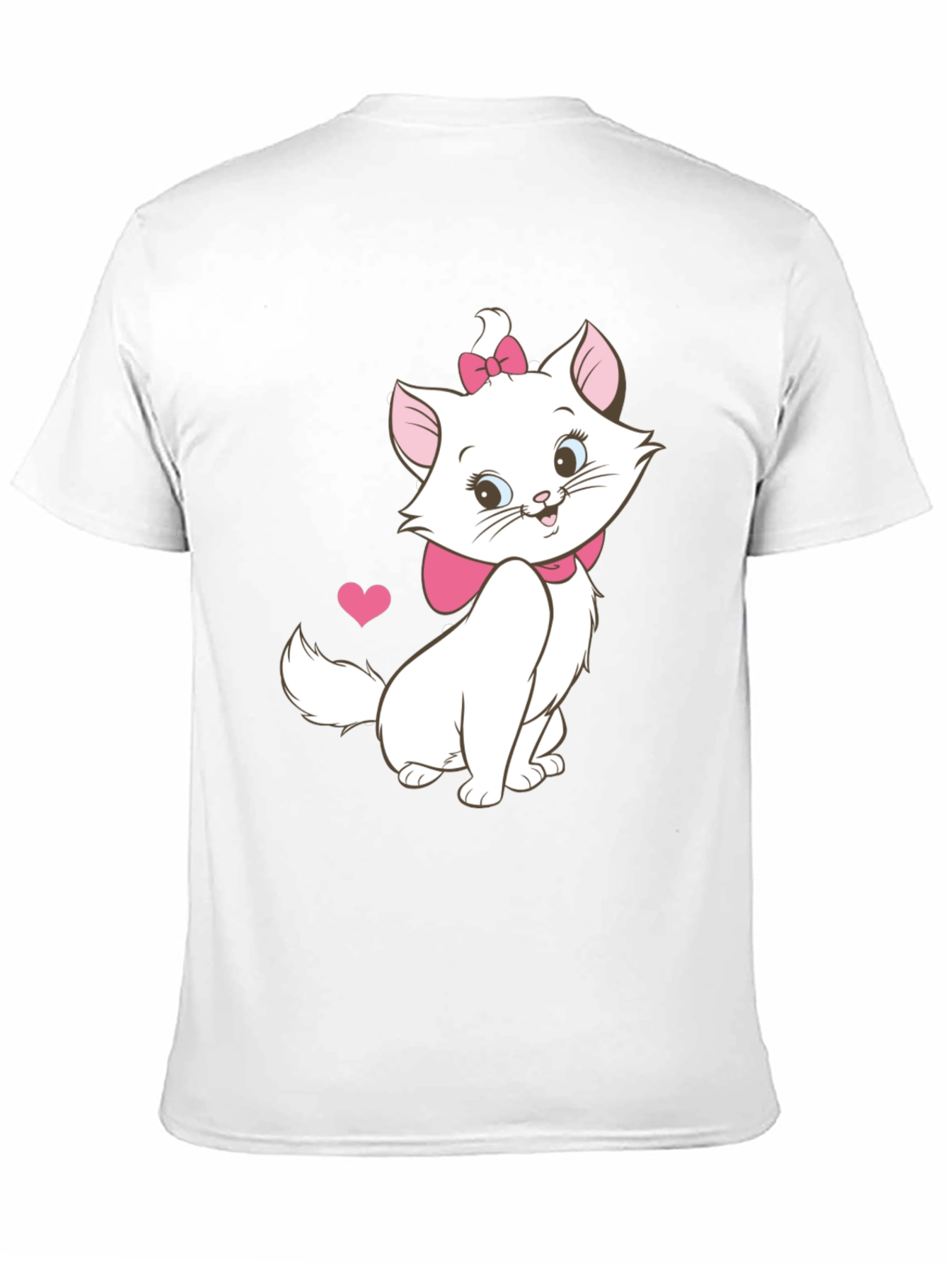 Cute Marie Cat T-Shirt - Aristocats Cartoon Tee