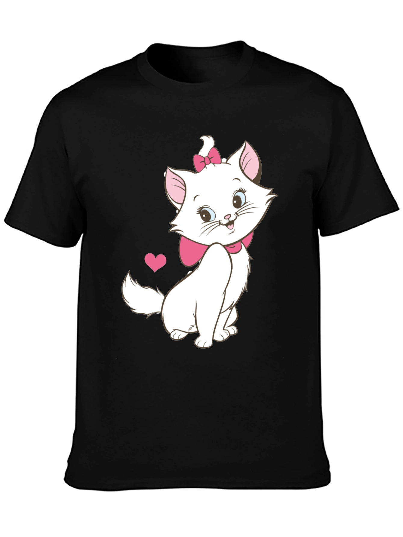 Cute Marie Cat T-Shirt - Aristocats Cartoon Tee