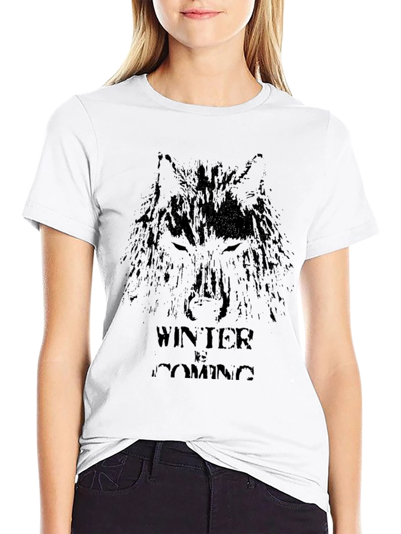 Winter is Coming Wolf Graphic T-Shirt