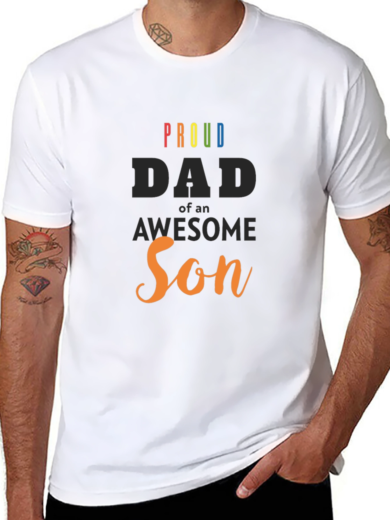 Proud Dad of an Awesome Son Graphic T-Shirt