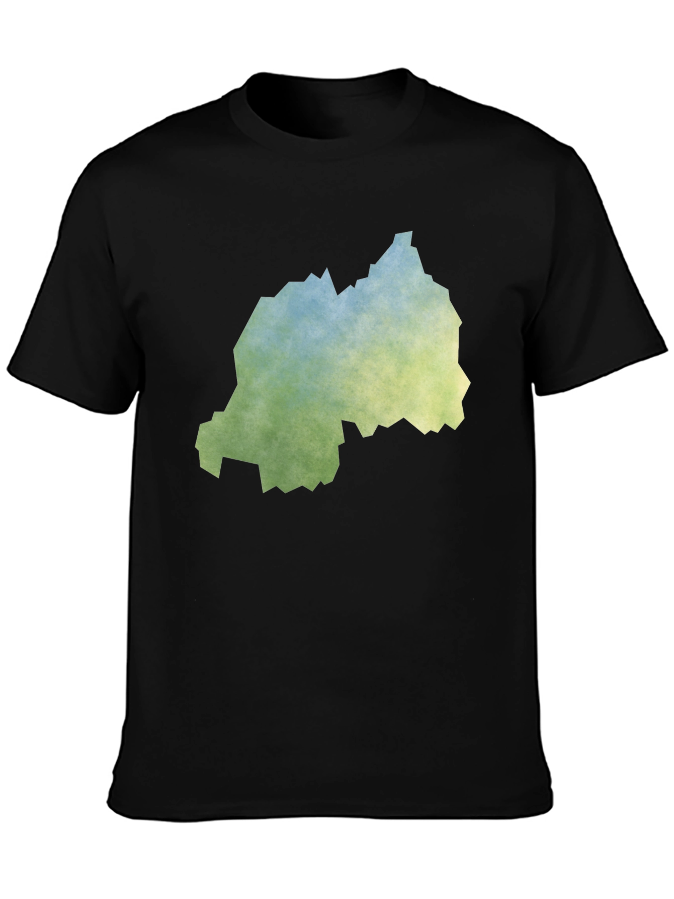Rwanda Map Tee - Distressed Graphic T-Shirt