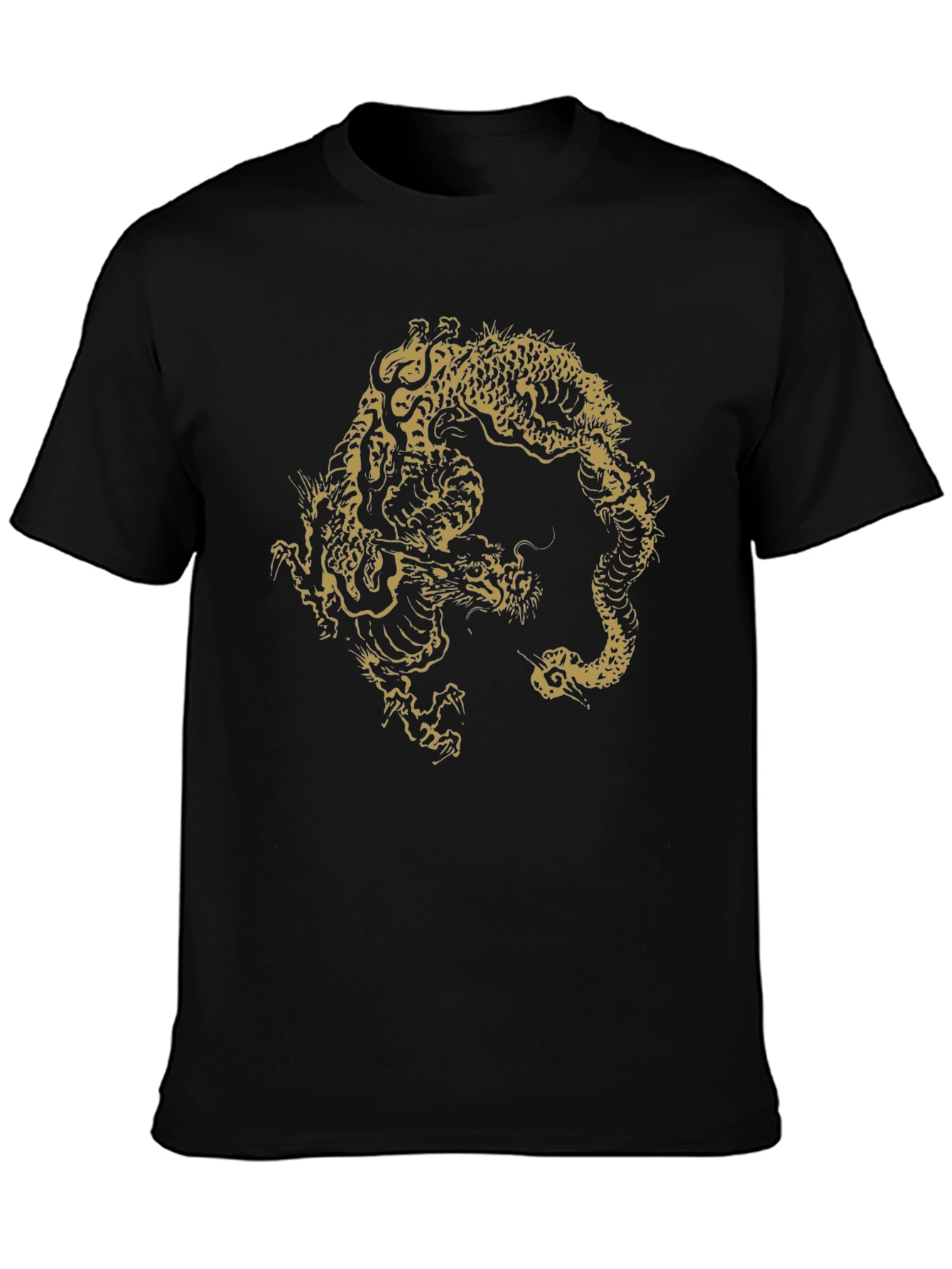 Dragon Graphic T-Shirt - Black Cotton Tee