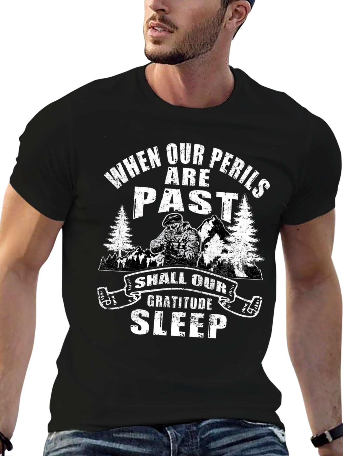 Gratitude Sleep T-Shirt - When Our Perils are Past