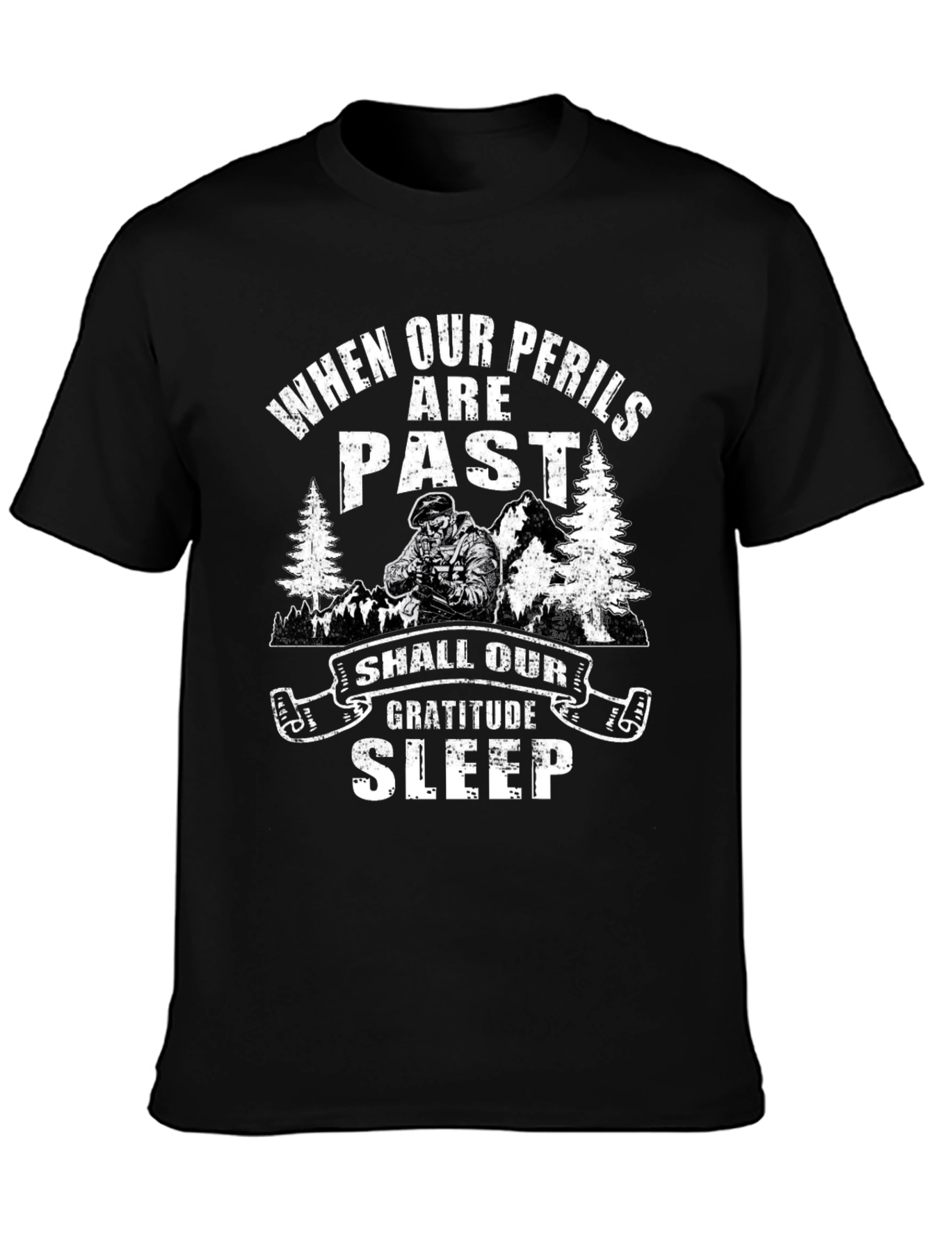 Gratitude Sleep T-Shirt - When Our Perils are Past