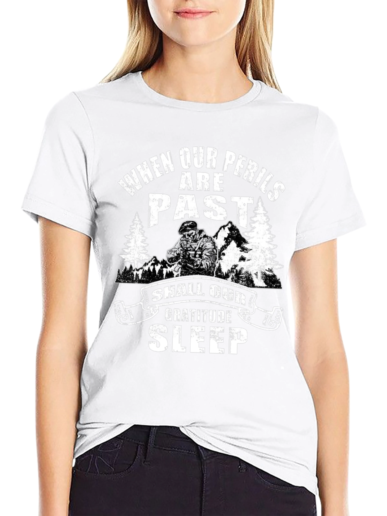 Gratitude Sleep T-Shirt - When Our Perils are Past