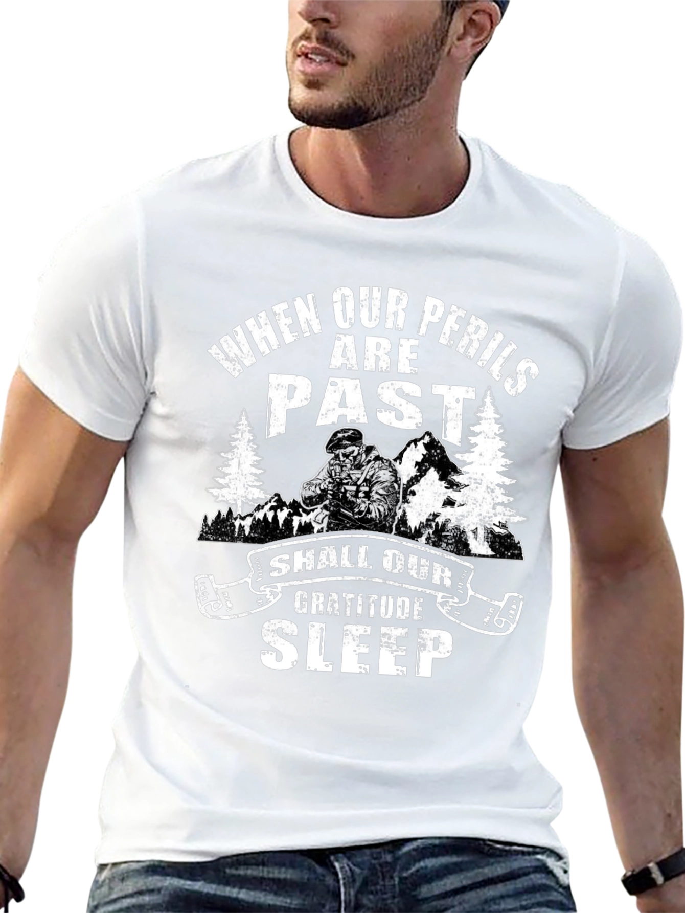 Gratitude Sleep T-Shirt - When Our Perils are Past