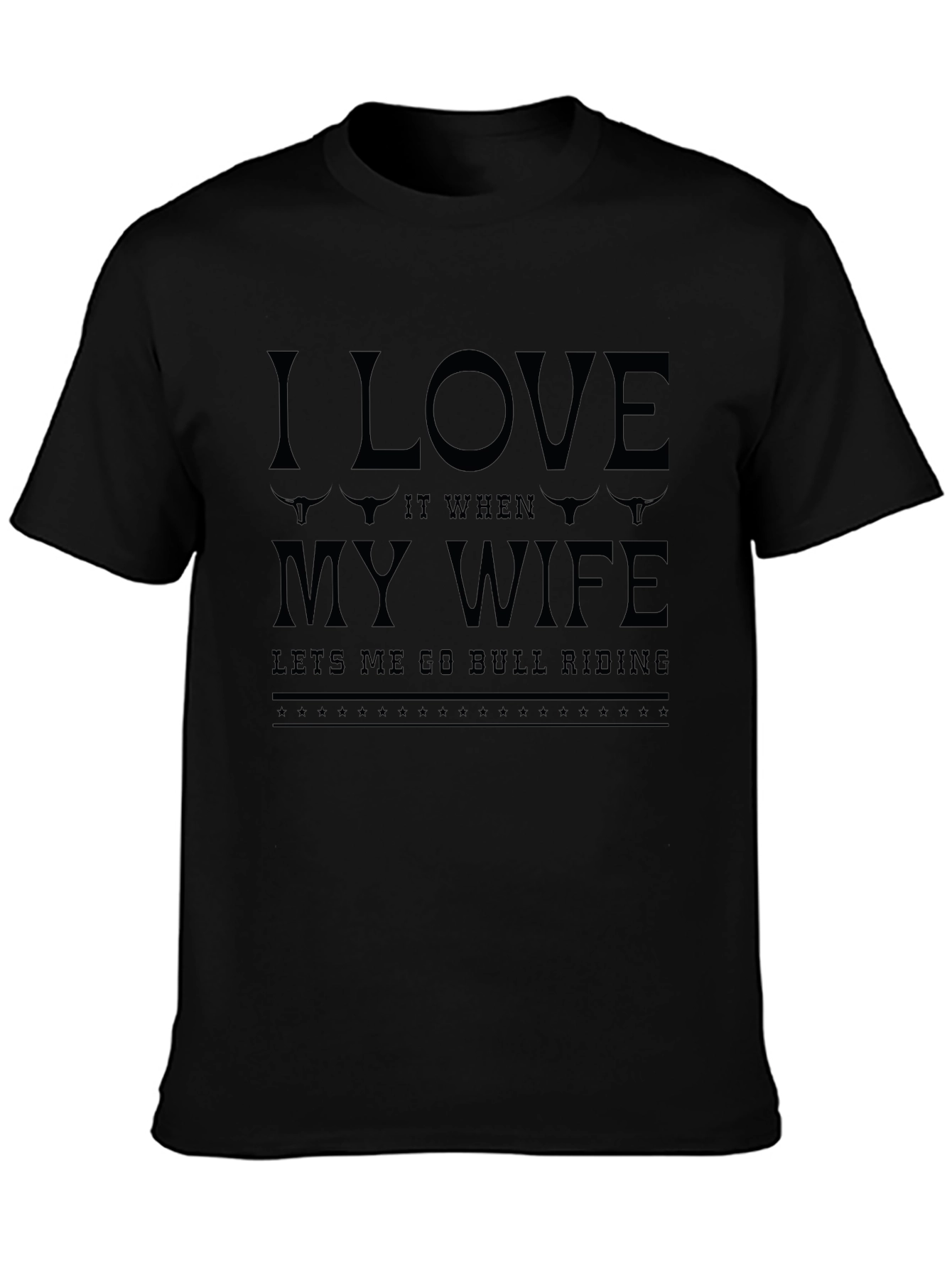 I Love My Wife Bull Riding Graphic Tee