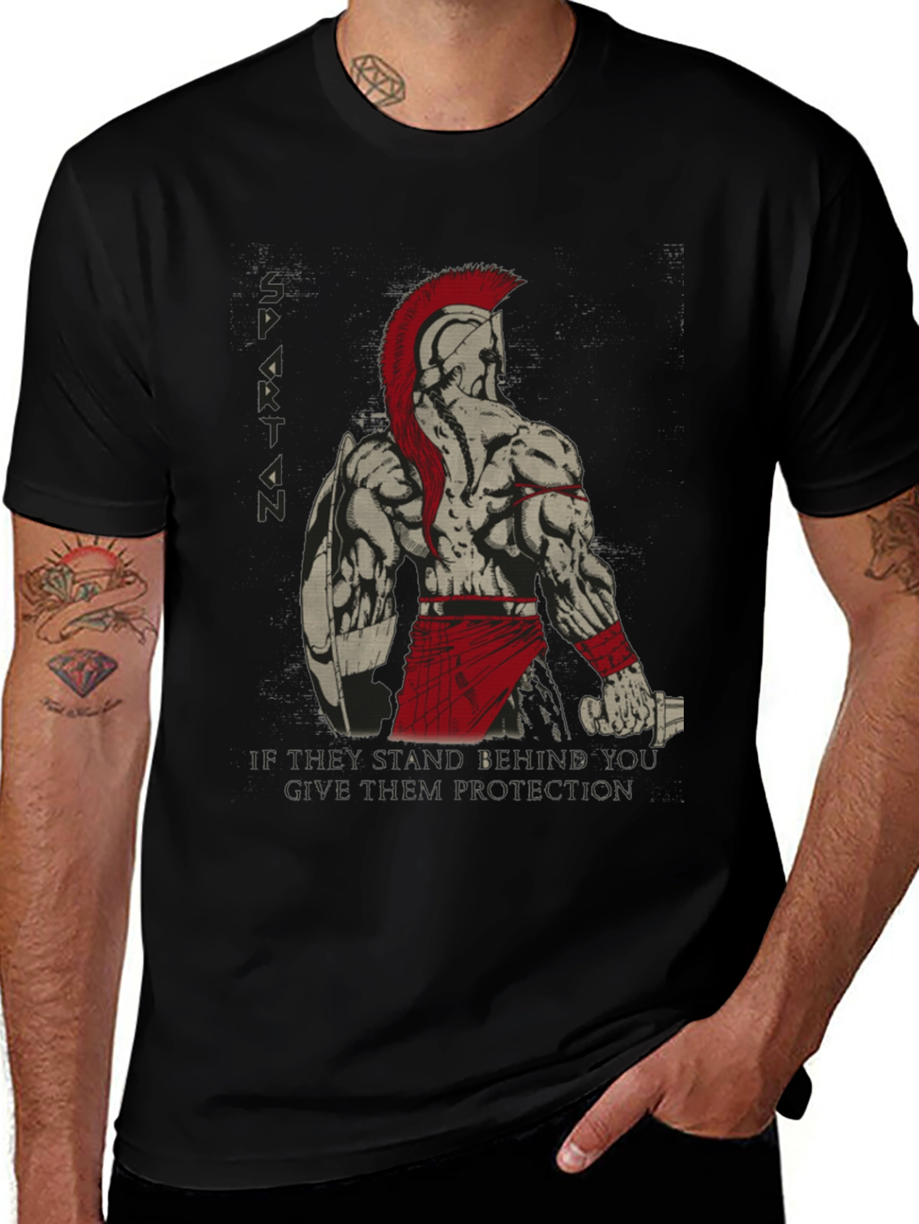Spartan Warrior Graphic T-Shirt