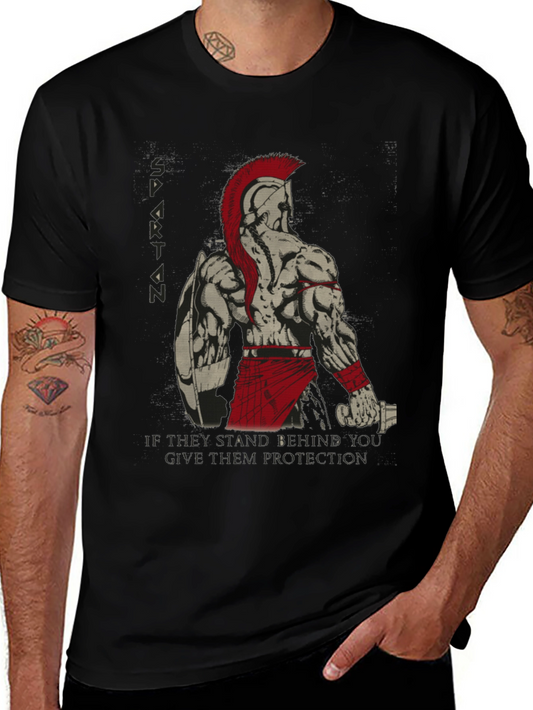 Spartan Warrior Graphic T-Shirt