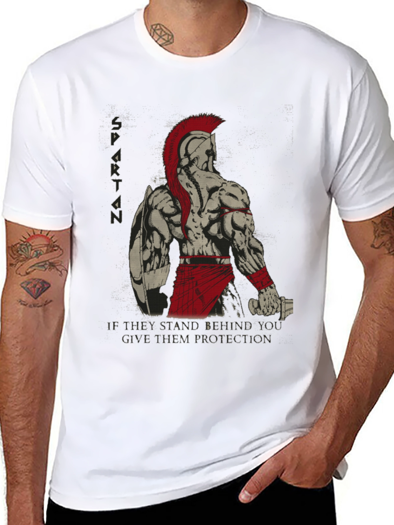 Spartan Warrior Graphic T-Shirt