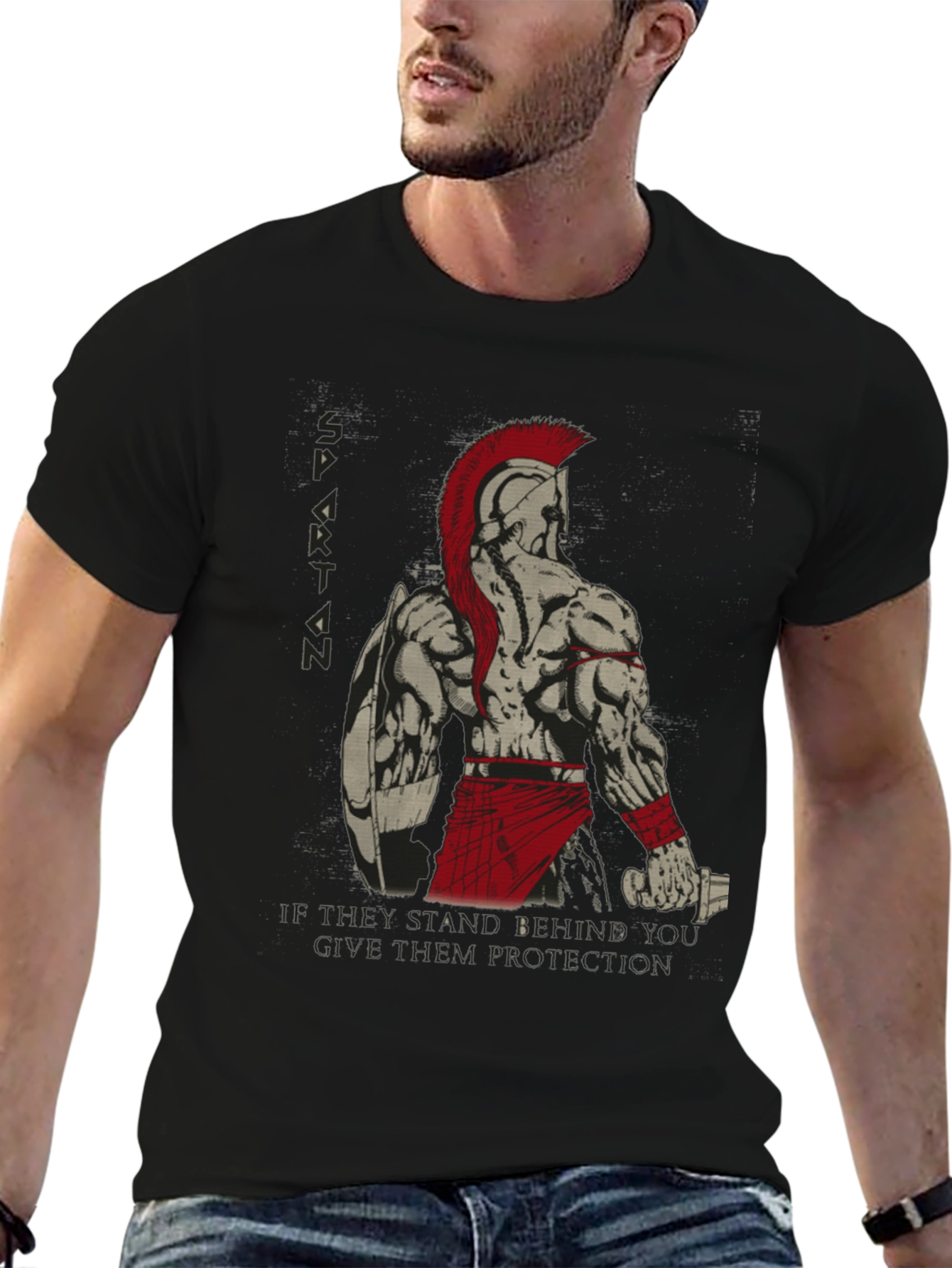 Spartan Warrior Graphic T-Shirt