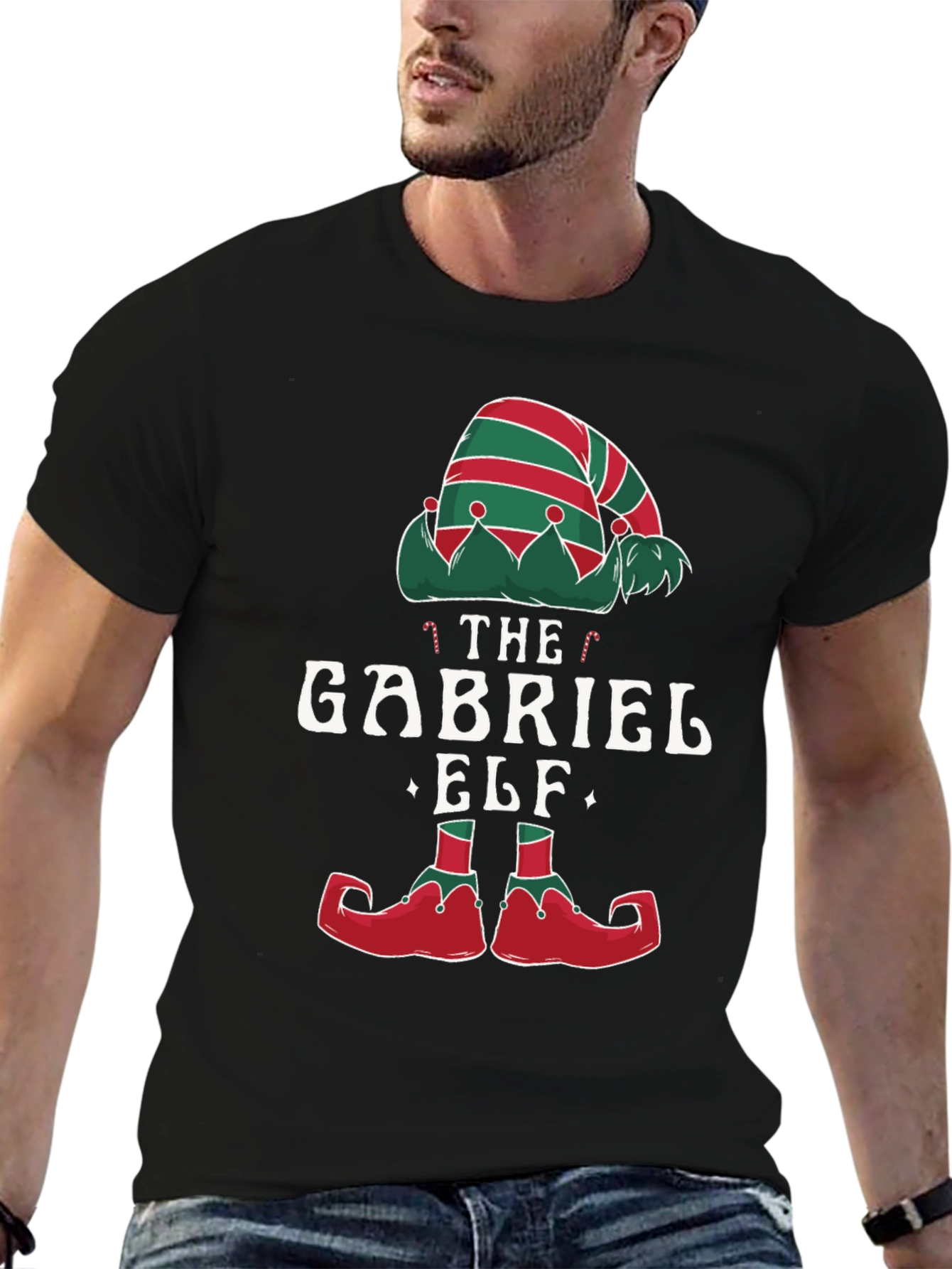 Gabriel Elf Christmas T-Shirt Festive Holiday Tee