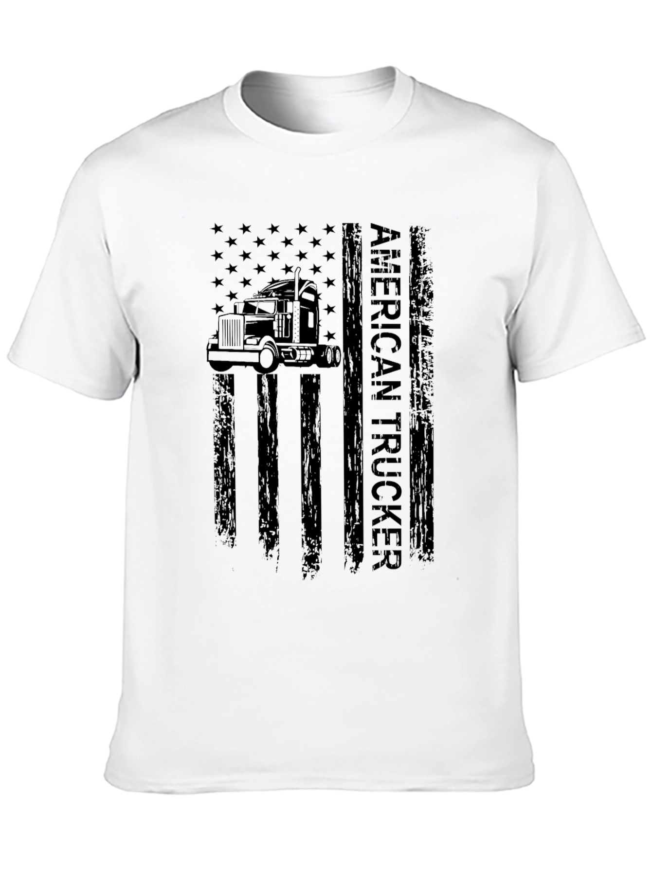 American Trucker Black Graphic T-Shirt