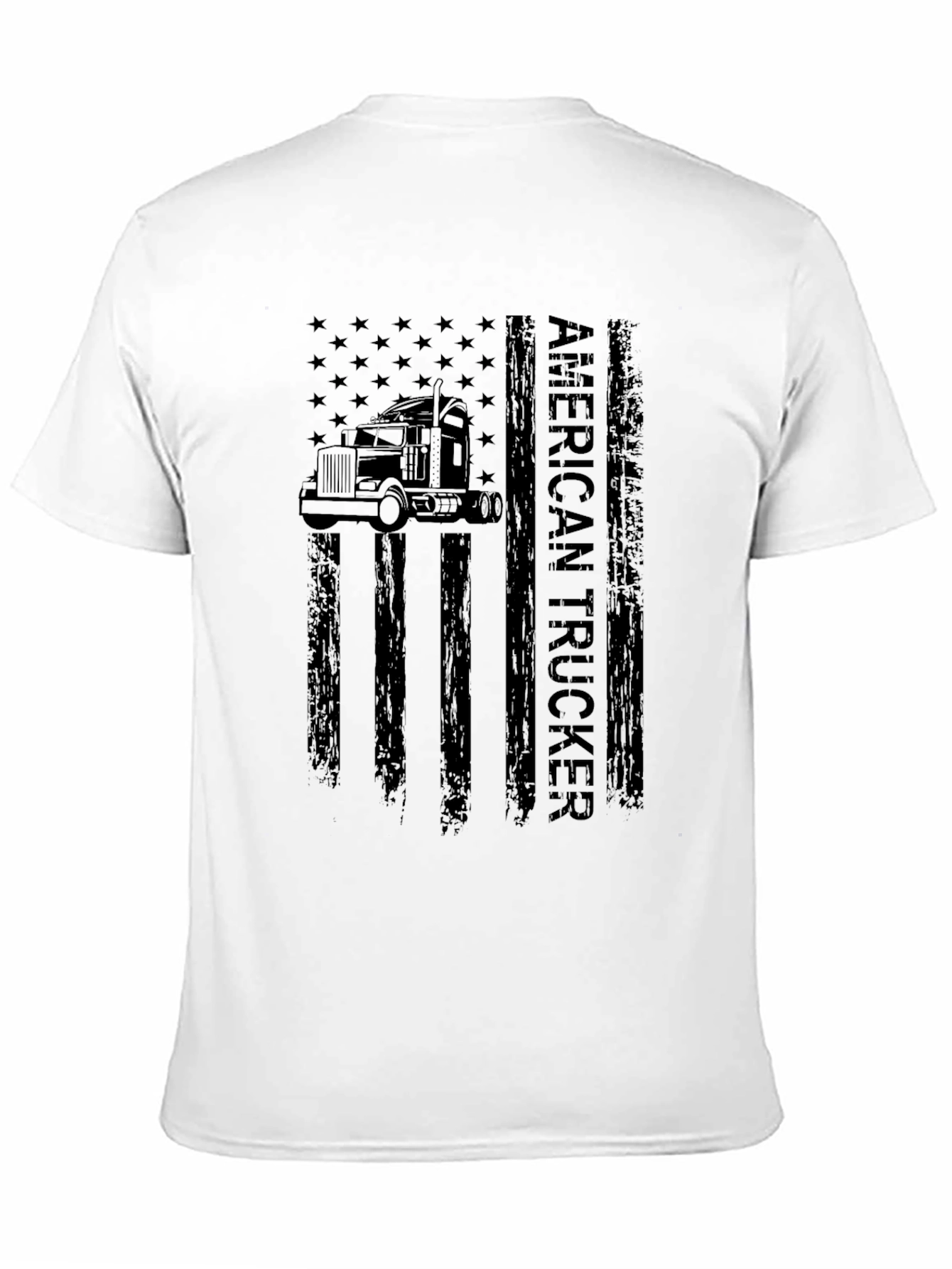 American Trucker Black Graphic T-Shirt