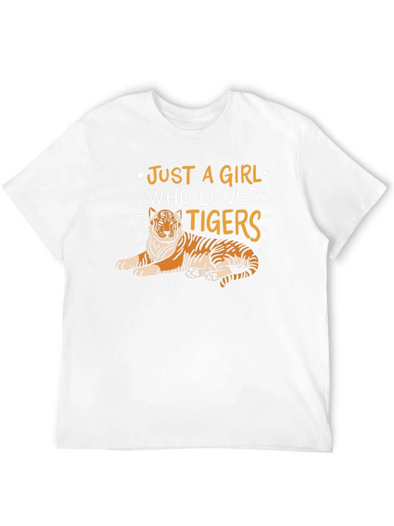 Just a Girl Who Loves Tigers T-Shirt - Black