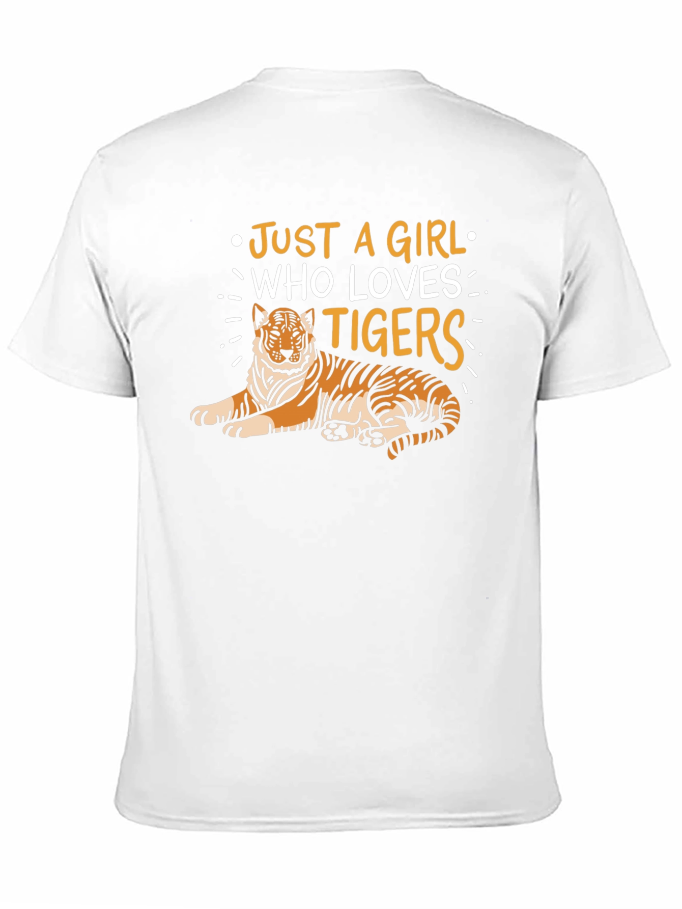 Just a Girl Who Loves Tigers T-Shirt - Black