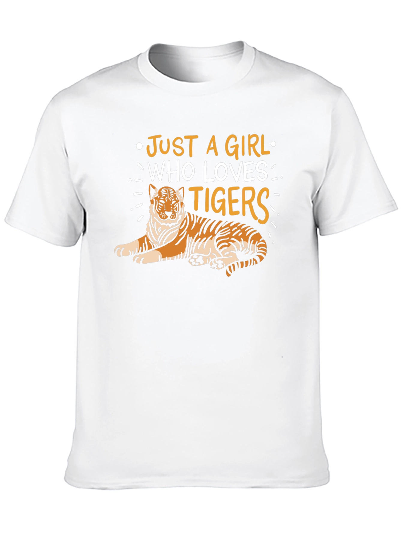 Just a Girl Who Loves Tigers T-Shirt - Black