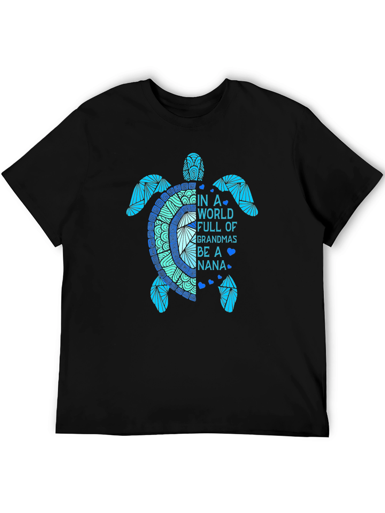 Turtle Nana Graphic T-Shirt - Cute Grandparent Tee