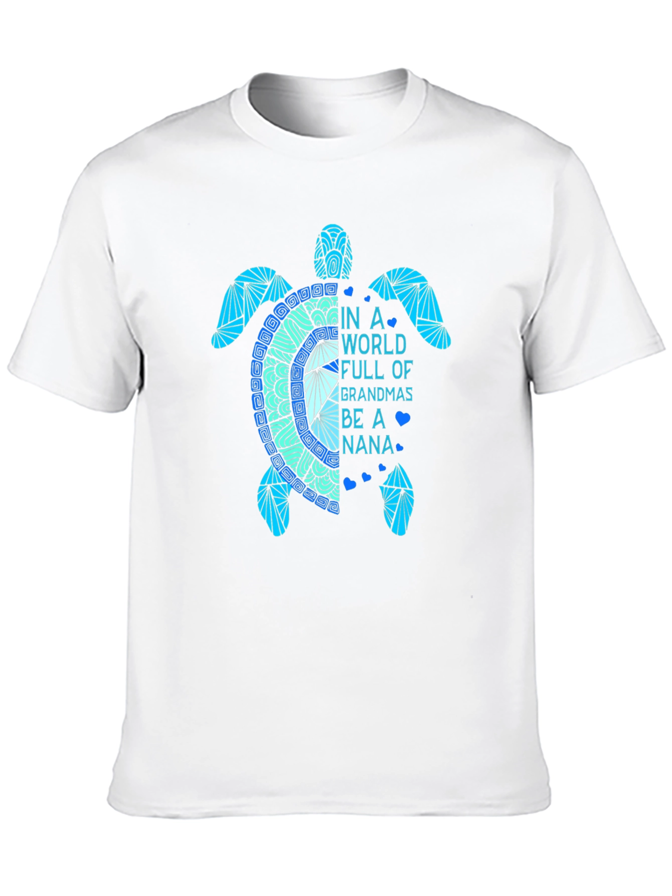 Turtle Nana Graphic T-Shirt - Cute Grandparent Tee