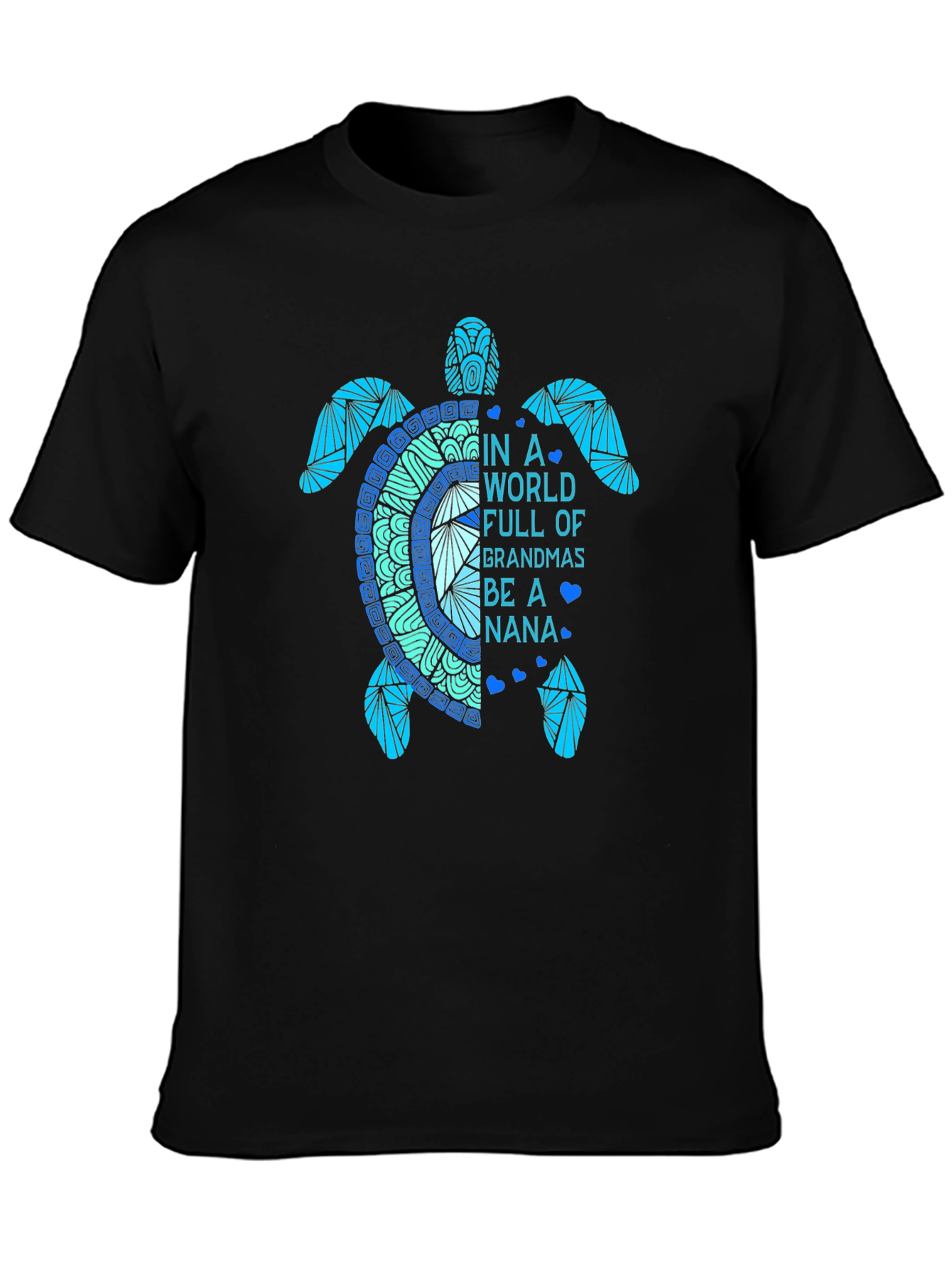 Turtle Nana Graphic T-Shirt - Cute Grandparent Tee