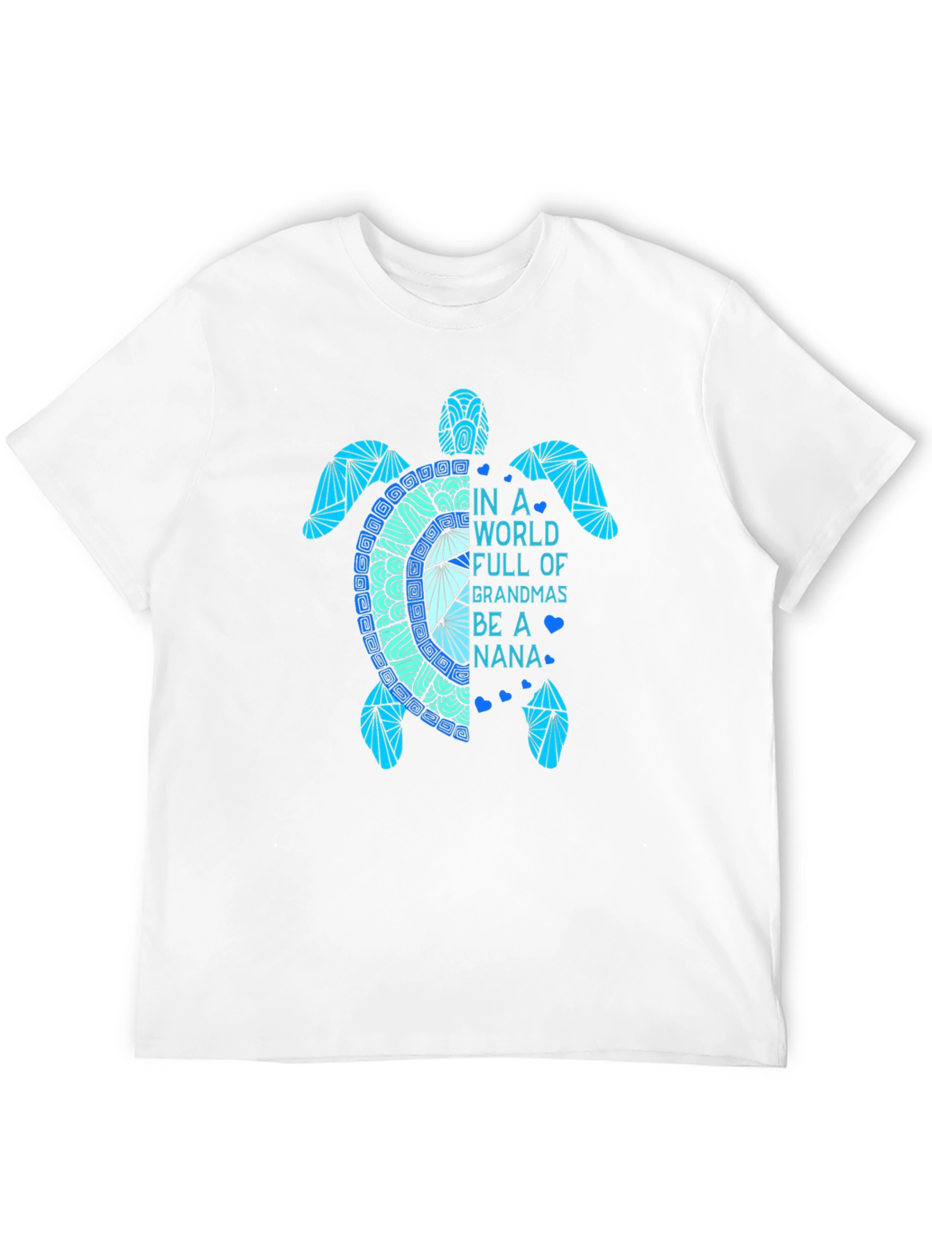 Turtle Nana Graphic T-Shirt - Cute Grandparent Tee