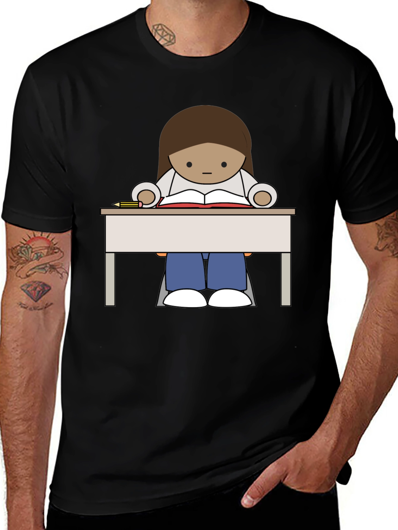 Cartoon Student T-Shirt