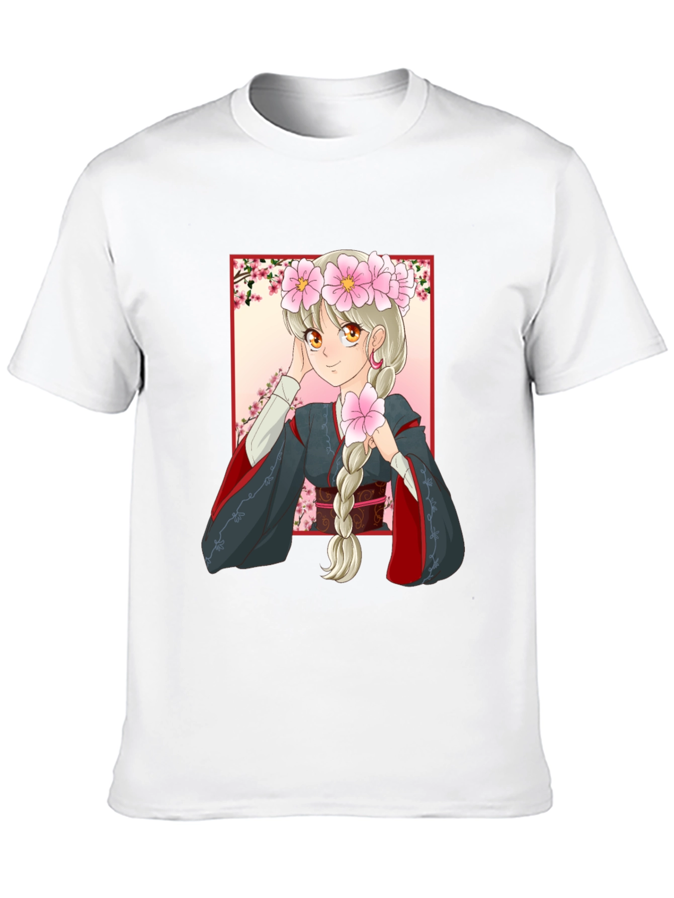 Anime Girl Graphic Black T-Shirt