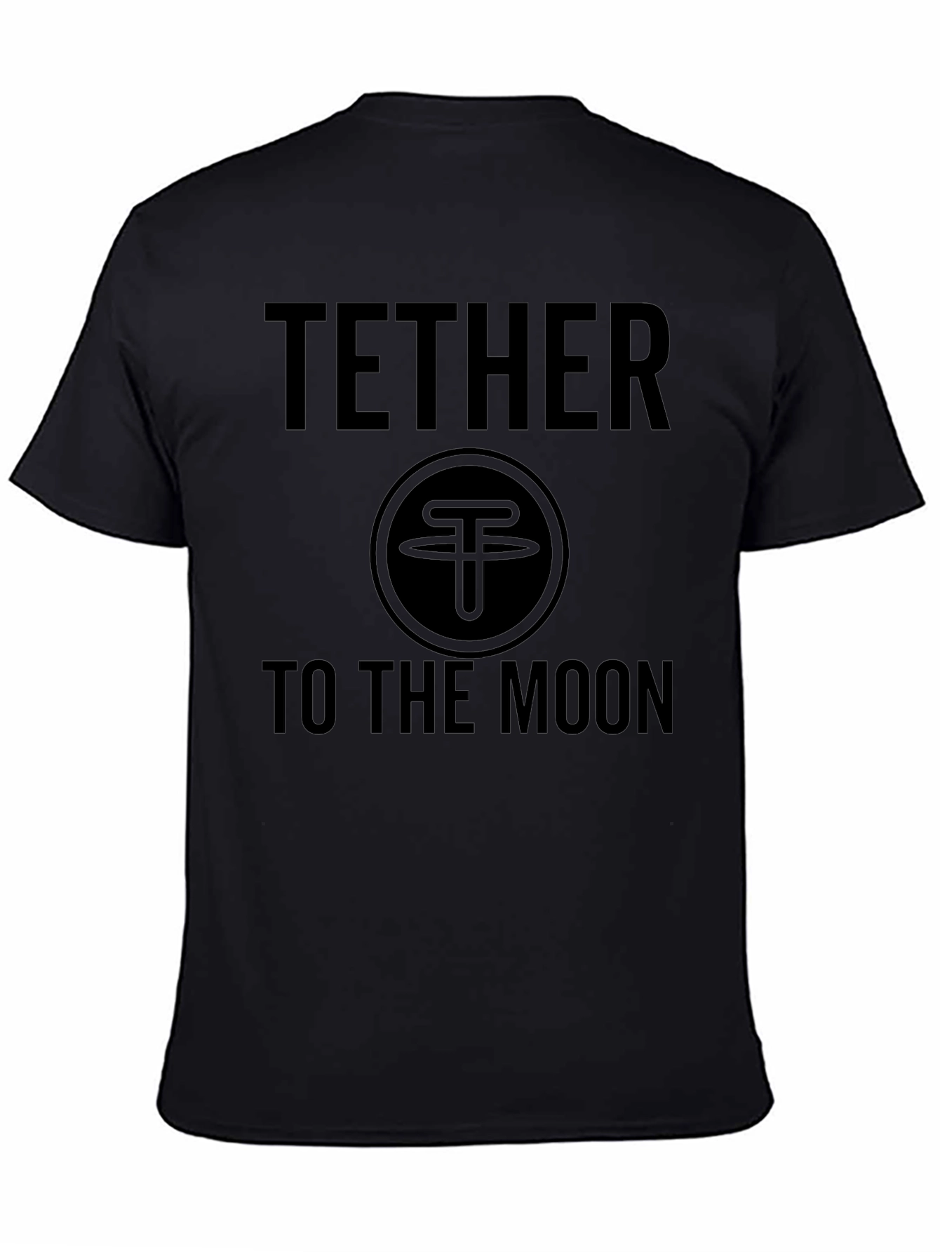 Tether to the Moon Black T-Shirt
