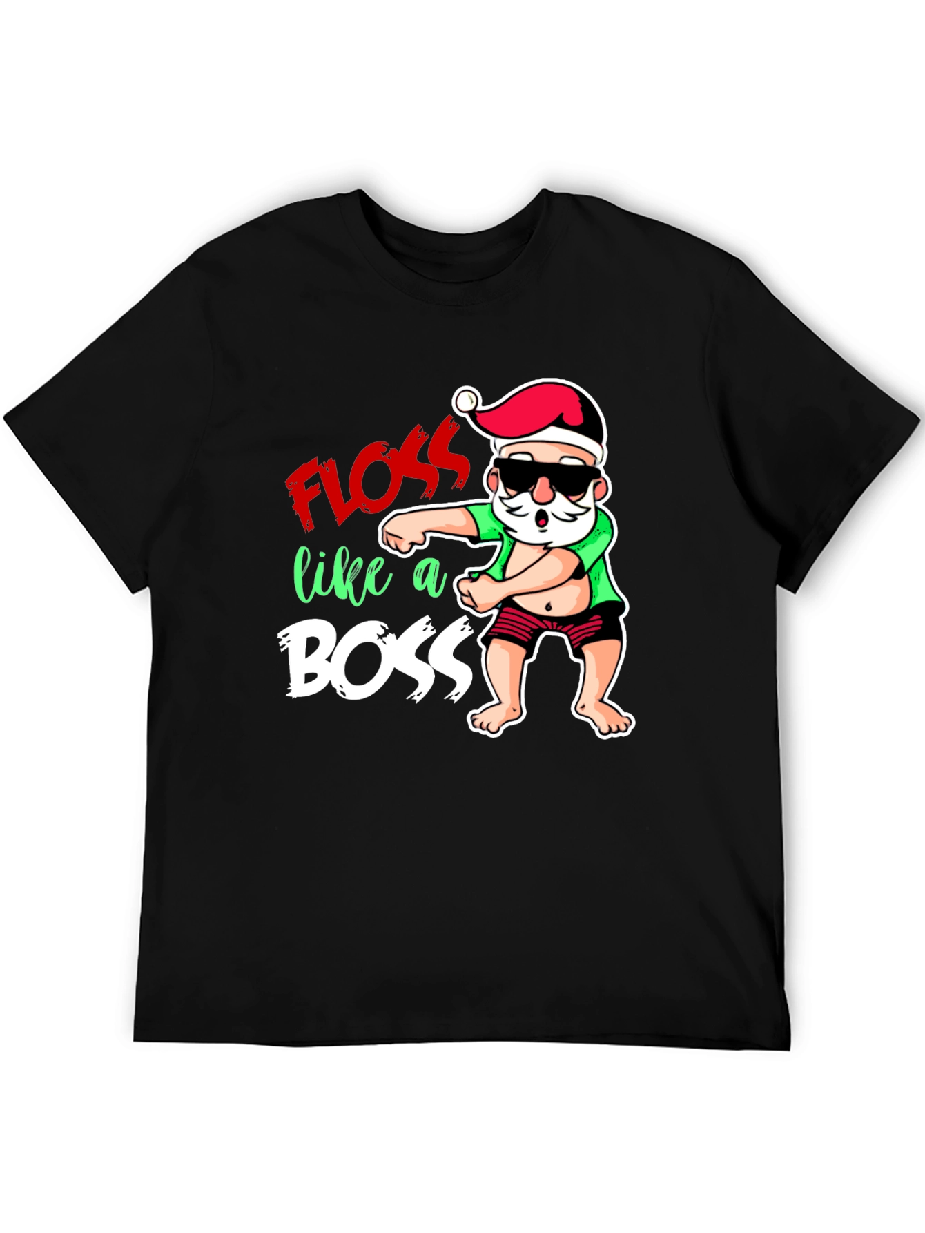 Floss Like a Boss Christmas Santa T-Shirt