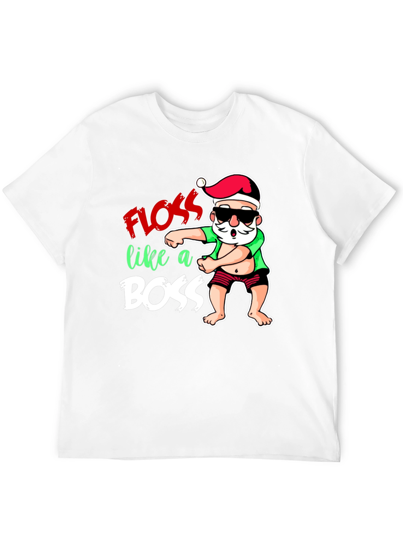 Floss Like a Boss Christmas Santa T-Shirt