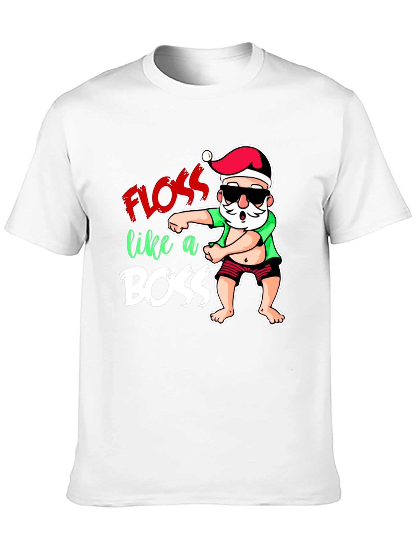 Floss Like a Boss Christmas Santa T-Shirt