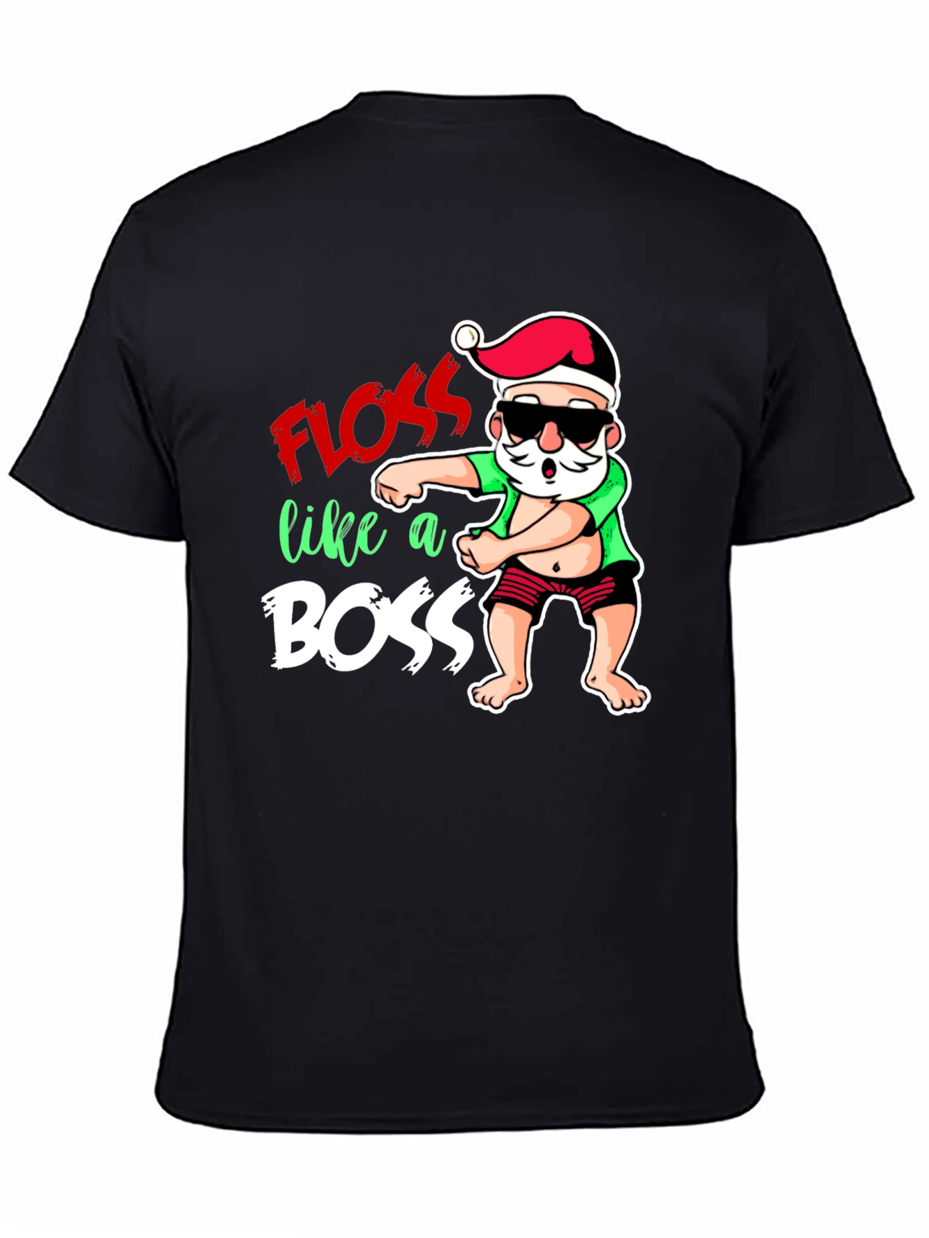 Floss Like a Boss Christmas Santa T-Shirt