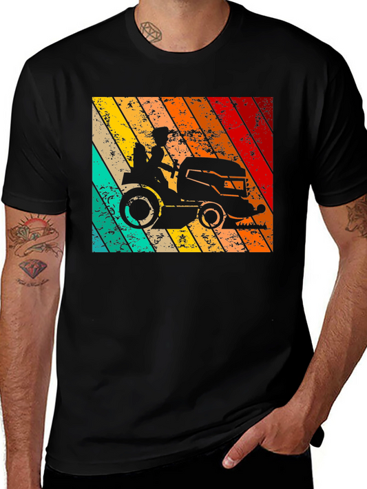 Retro Lawn Mower T-Shirt - Vintage Gardening Style