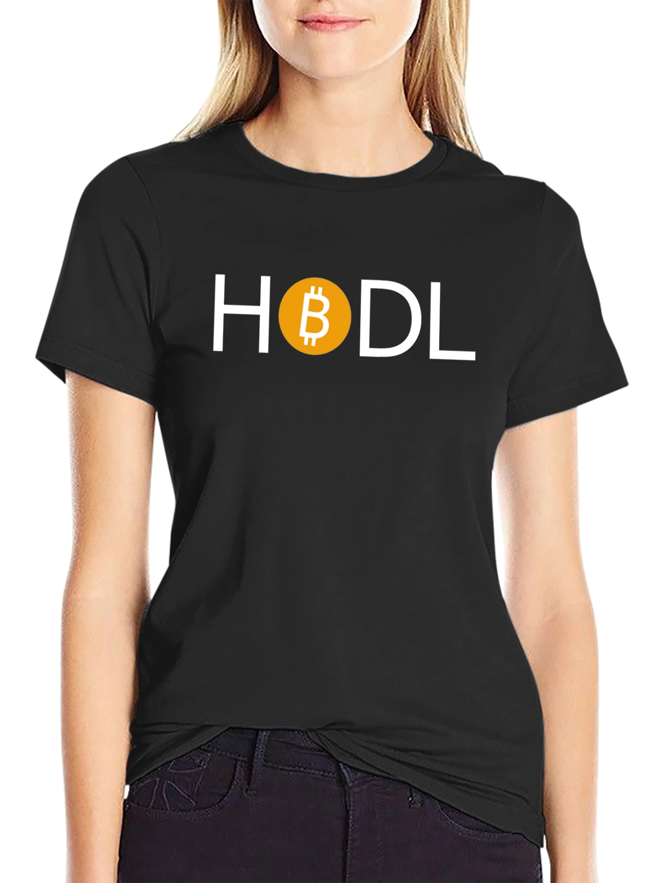 HODL Bitcoin Crypto T-Shirt - Black Cotton Blend