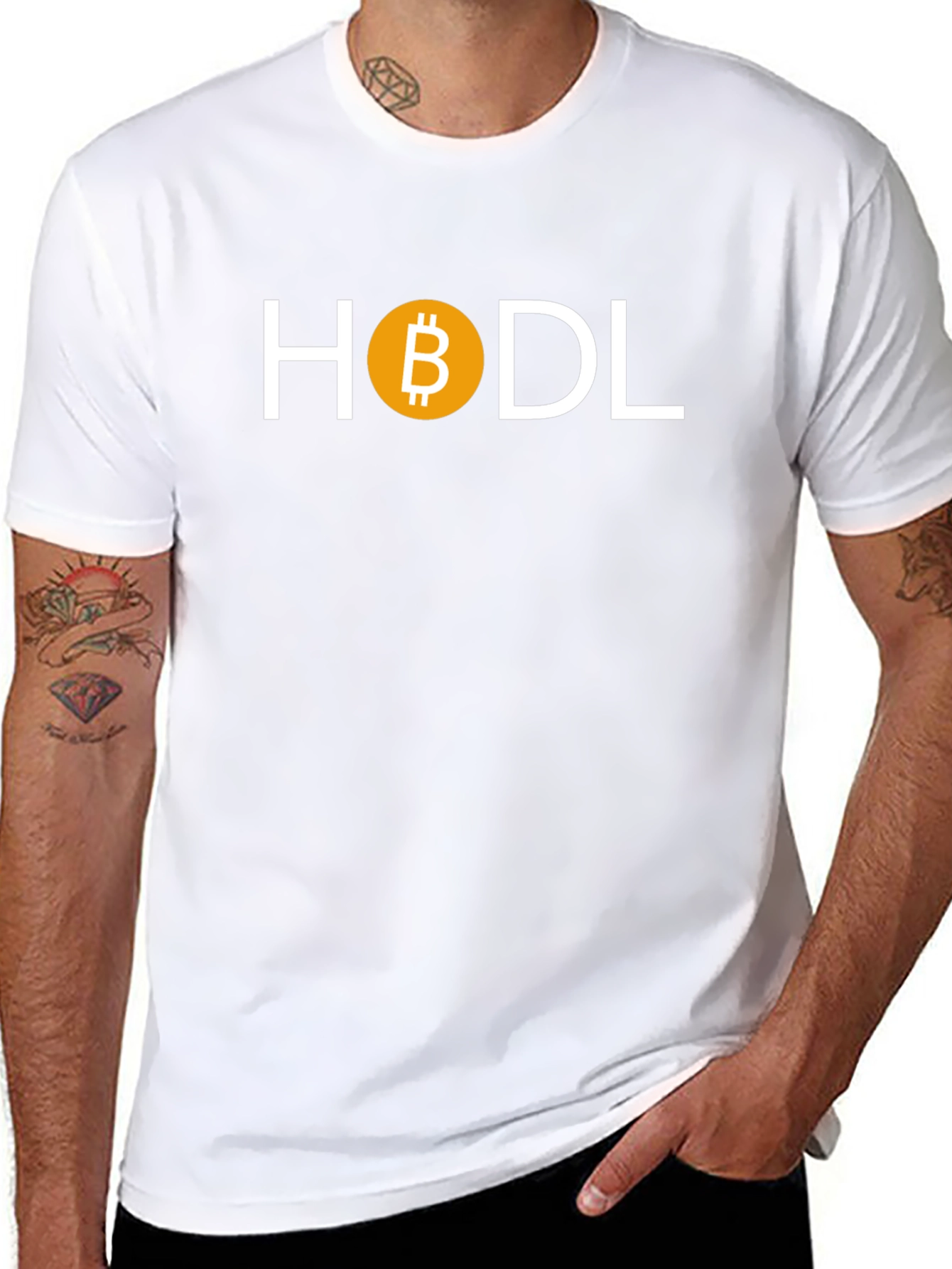HODL Bitcoin Crypto T-Shirt - Black Cotton Blend