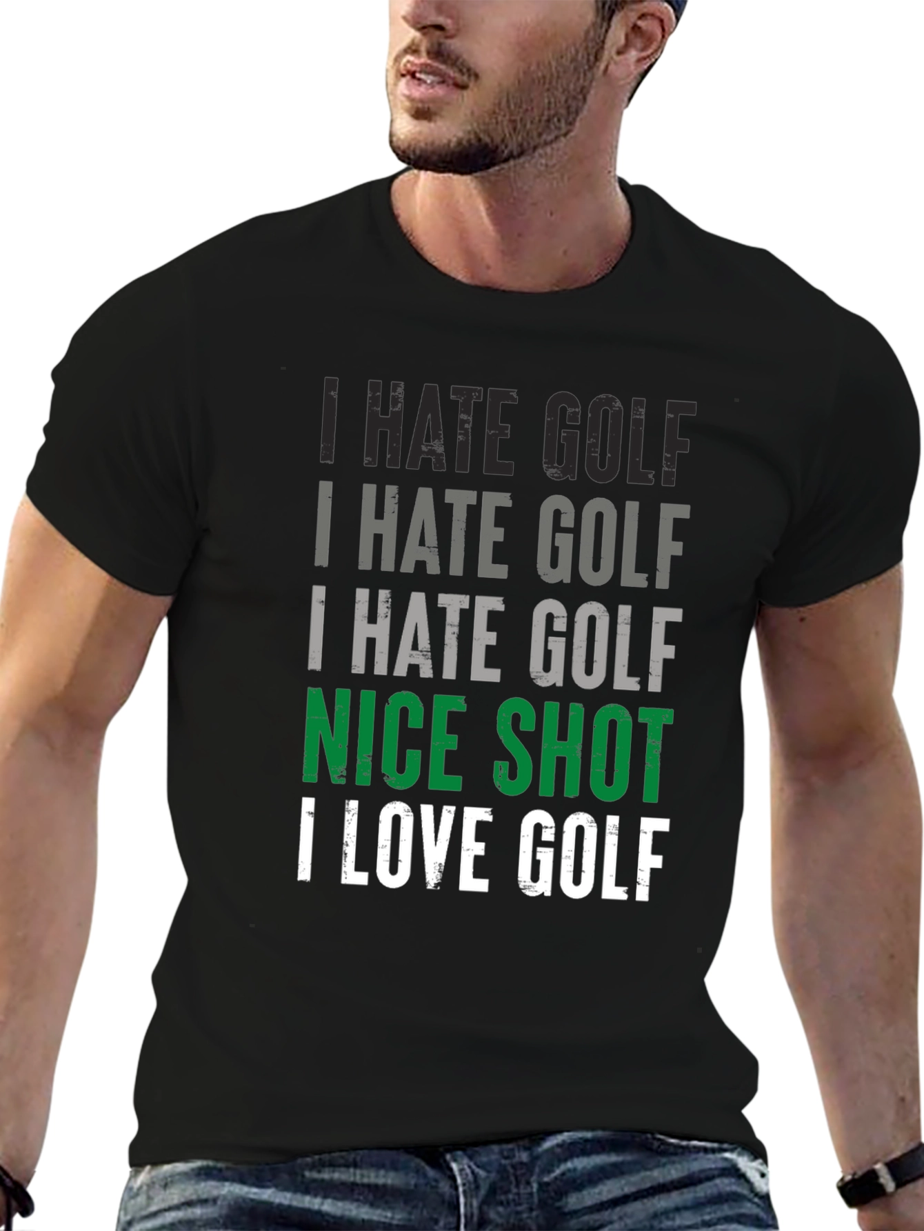Funny Golf T-Shirt - I Hate Golf Nice Shot