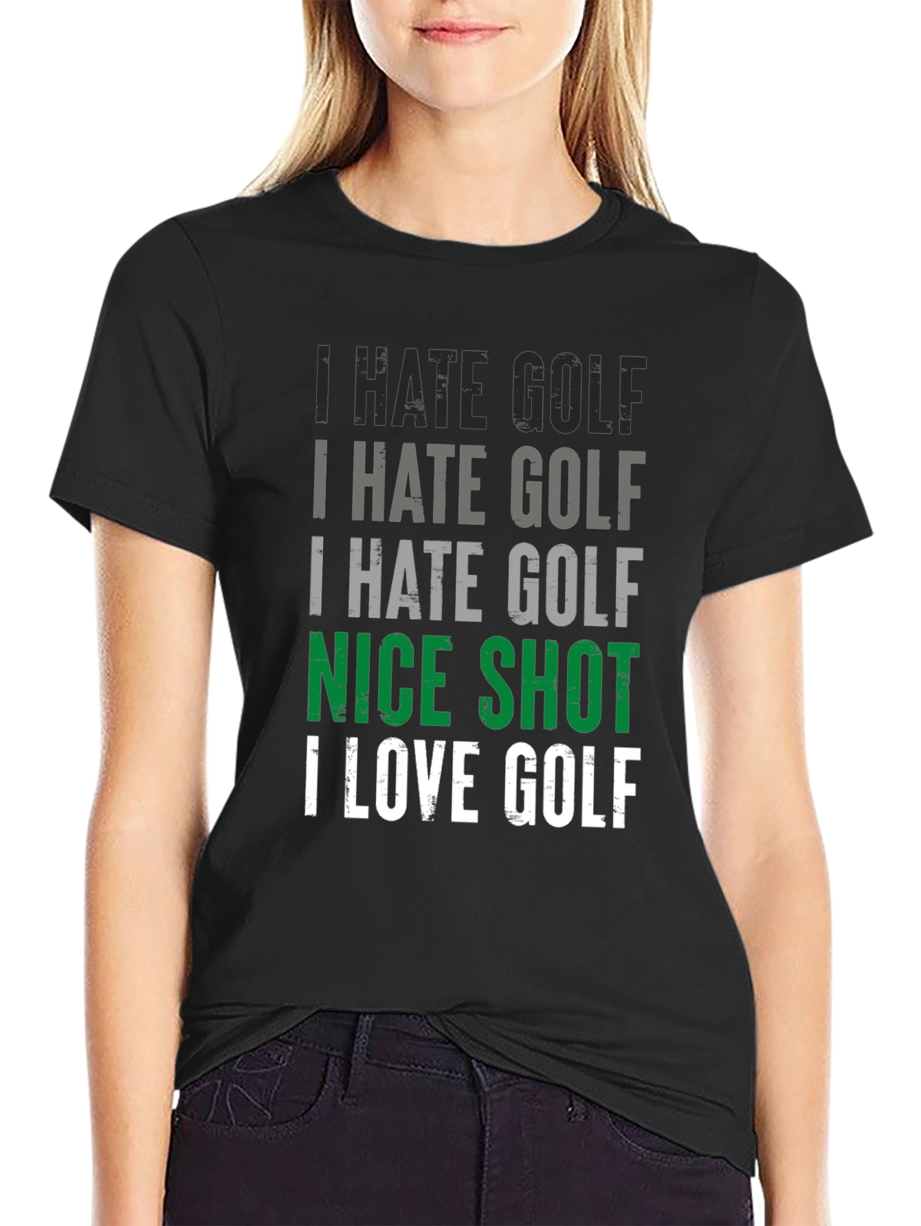 Funny Golf T-Shirt - I Hate Golf Nice Shot